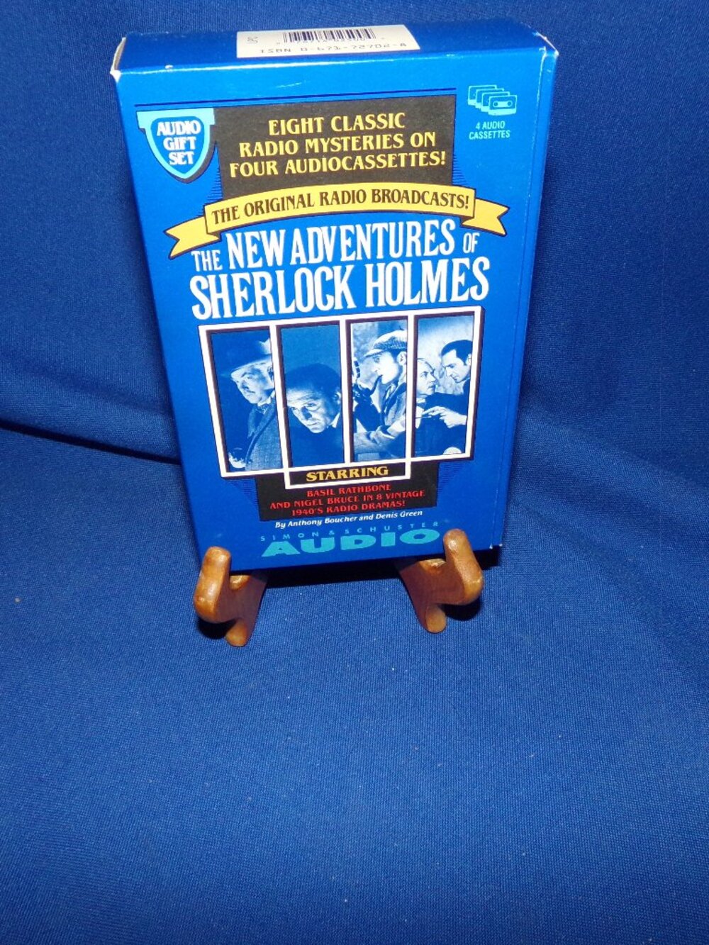 Vintage Sherlock Holmes Old Time Radio Audio Cassette 4 Pk Gift Set- 8 Mysteries
